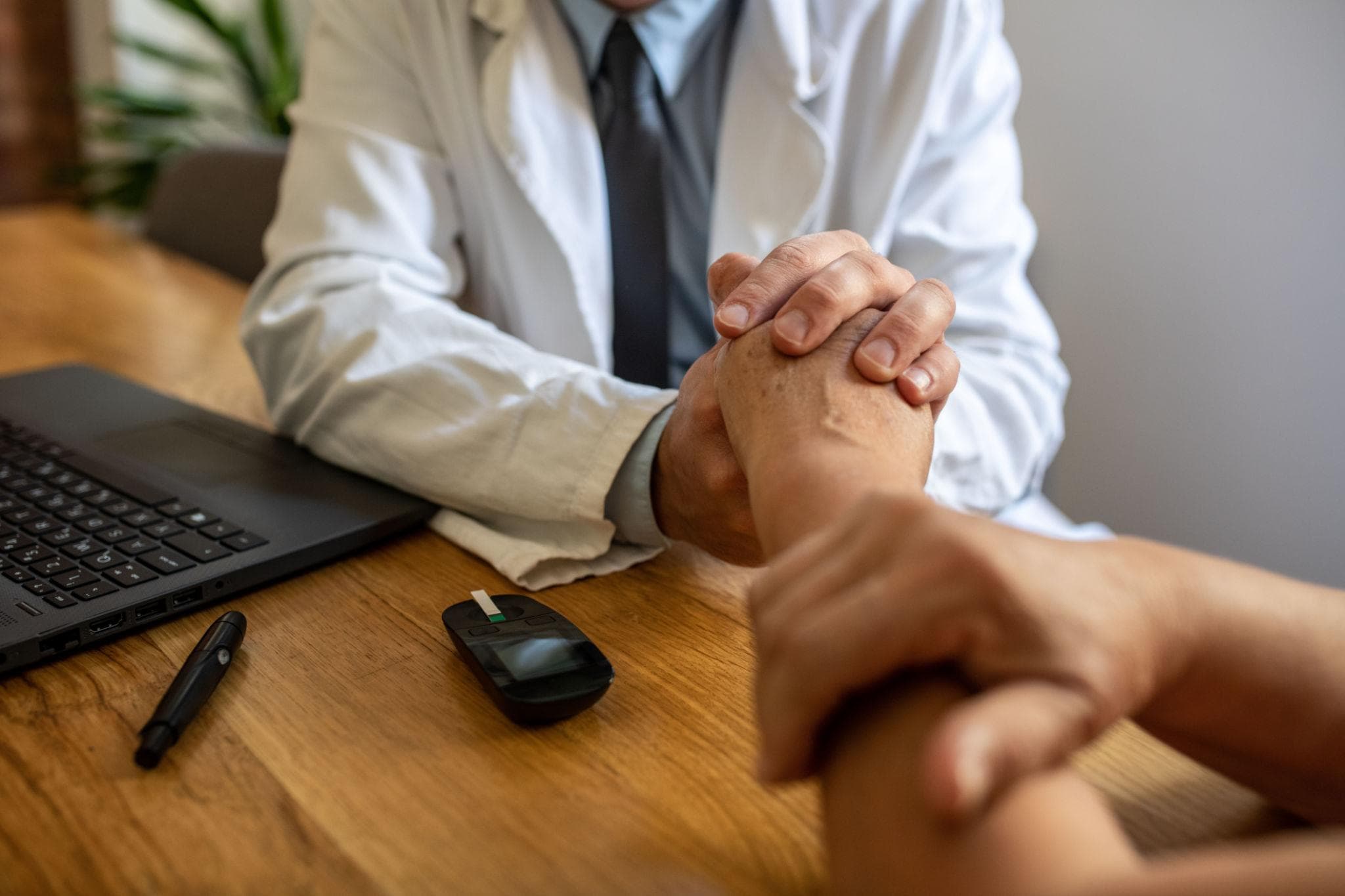 Professional doctor portrait in modern clinic